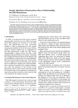 Isotopic Abundances Measurements a Key to Understanding the Oklo Phenomenon