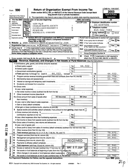 Return of Organization Exempt from Income