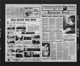 REAL ESTATE THIS WEEK Gary Refused to Impose a Curfew Or Close the Liberty City Ghetto, Where 18 People Back up the Barricades Ordered Pulled Down