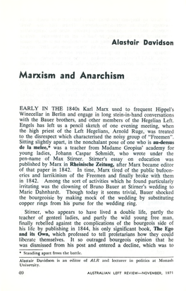 Marxism and Anarchism