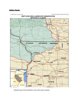 Driftless Visuals Detailed Map of Local Driftless Area with County Outlines