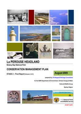 La Perouse Headland Conservation Management Plan: STAGE 2