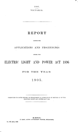 ELECTRIC LIGHT and PO)Vell ACT 1896