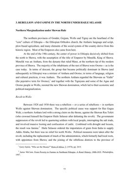 3. Rebellion and Famine in the North Under Haile Selassie