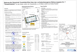 Satzung Der Gemeinde Tensbüttel-Röst Über Den Vorhabenbezogenen Bebauungsplan Nr