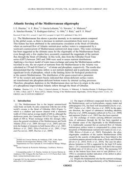 Atlantic Forcing of the Mediterranean Oligotrophy I