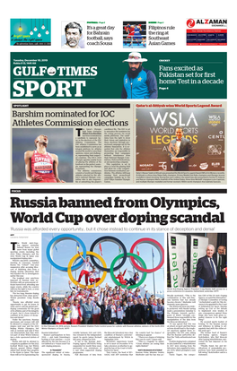 Russia Banned from Olympics, World Cup Over Doping Scandal ‘Russia Was Aff Orded Every Opportunity