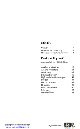 Inhalt Vorwort Hinweise Zur Benutzung Hinweise Zur Routensystematik