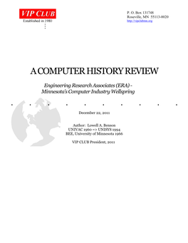 Computer History Reviewed