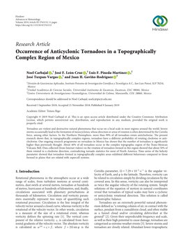 Occurrence of Anticyclonic Tornadoes in a Topographically Complex Region of Mexico