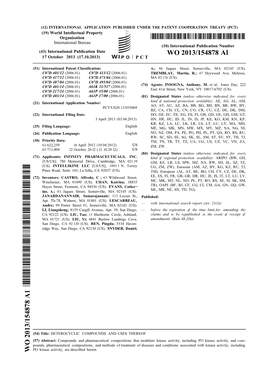 WO 2013/154878 Al 17 October 2013 (17.10.2013) P O P C T