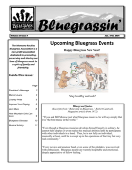 Upcoming Bluegrass Events