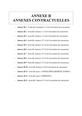 Annexe B Annexes Contractuelles