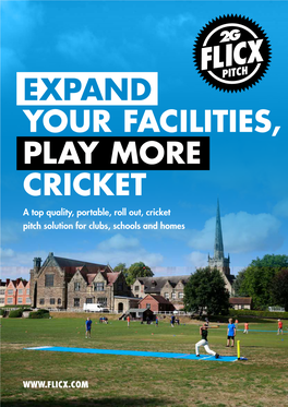 Expand Your Facilities, Play More Cricket