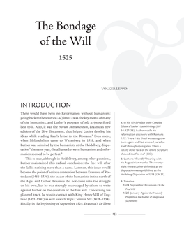 The Bondage of the Will 1525