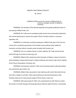 SENATE JOINT RESOLUTION 577 by Herron a RESOLUTION to Honor