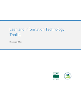 Lean and IT Toolkit