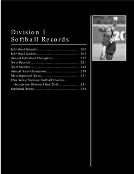 Official 2003 NCAA Baseball & Softball Records Book