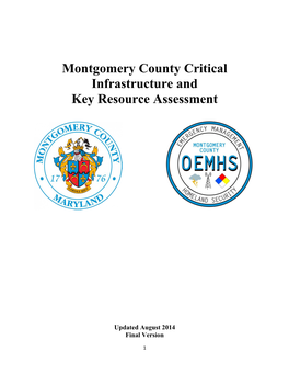 Montgomery County Critical Infrastructure and Key Resource Assessment