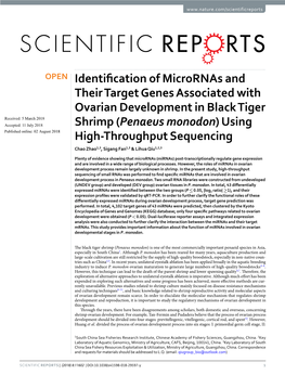 Identification of Micrornas and Their Target Genes Associated With