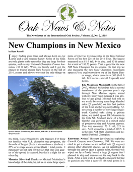 Oak News & Notes