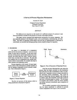 A Survey of Process Migration Mechanisms