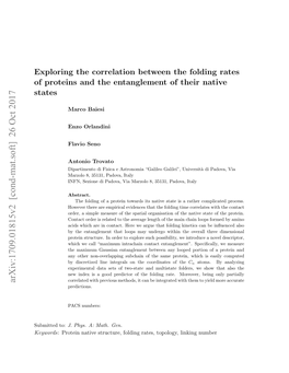 Exploring the Correlation Between the Folding Rates of Proteins and the Entanglement of Their Native States