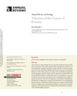 Brady, David. 2019. “Theories of the Causes of Poverty.”