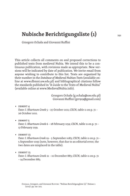 Nubische Berichtigungsliste (1) 291