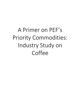 Industry Study on Coffee