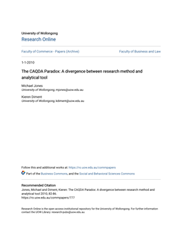 A Divergence Between Research Method and Analytical Tool