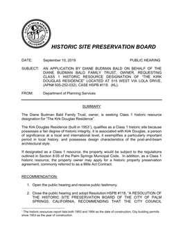 Historic Site Preservation Board