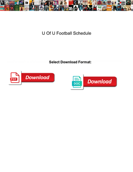 U of U Football Schedule