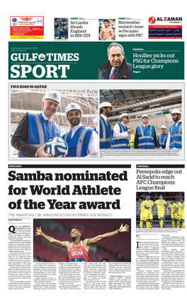 GULF TIMES PSG for Champions League Glory SPORT Page 2 FIFA BOSS in QATAR