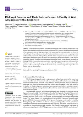 Dickkopf Proteins and Their Role in Cancer: a Family of Wnt Antagonists with a Dual Role