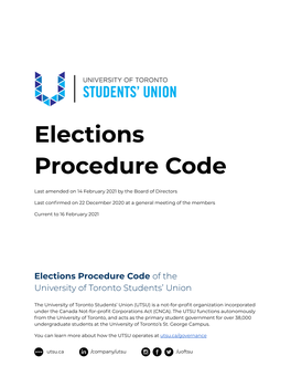 Elections Procedure Code