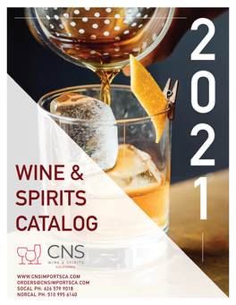 Wine & Spirits Catalog 2021.Indd