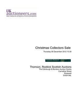 Christmas Collectors Sale Thursday 06 December 2012 10:30
