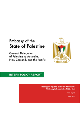 Recognising the State of Palestine