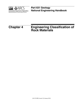 Chapter 4 Engineering Classification of Rock Materials