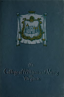 Bulletin of the College of William and Mary—Catalogue Issue