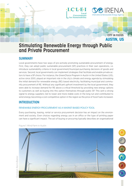 Renewable Energy Policy in Cities: Austin, United States of America