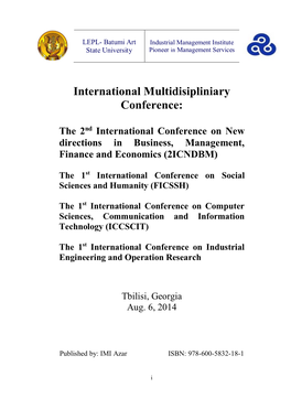 International Multidisipliniary Conference