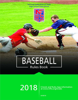 2018 Nfhs Baseball Rules Book