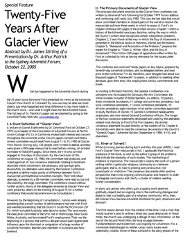 Twenty-Five Years After Glacier View