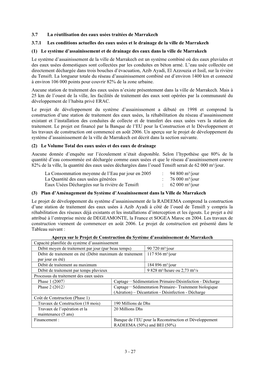 3.7 La Réutilisation Des Eaux Usées Traitées De Marrakech 3.7.1 Les Conditions Actuelles Des Eaux Usées Et Le Drainage De La