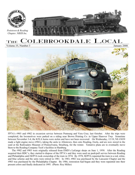 The Colebrookdale Local Volume 35, Number 3 January 2008