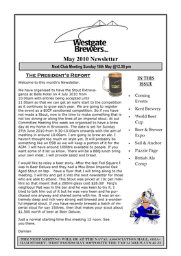 May 2010 Newsletter