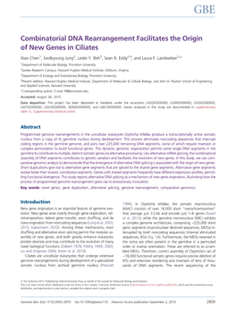 Combinatorial DNA Rearrangement Facilitates the Origin of New Genes in Ciliates