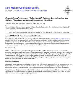 New Mexico Geological Society Downloaded From